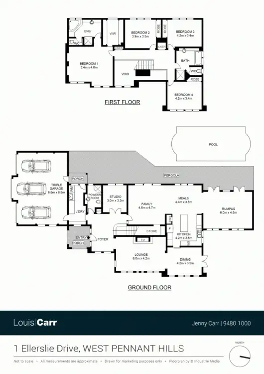Floorplan of Homely house listing, 1 Ellerslie Drive, West Pennant Hills NSW 2125