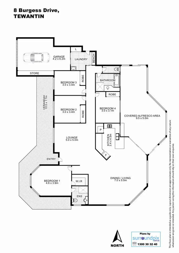 Floorplan of Homely house listing, 8 Burgess Drive, Tewantin QLD 4565