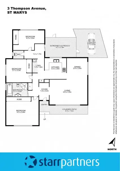 Floorplan of Homely house listing, 3 Thompson Avenue, St Marys NSW 2760