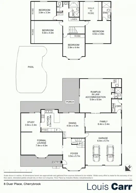 Floorplan of Homely house listing, 8 Duer Place, Cherrybrook NSW 2126