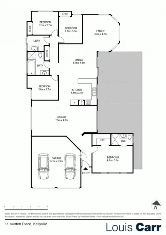 Floorplan of Homely house listing, 11 Austen Pl, Kellyville NSW 2155