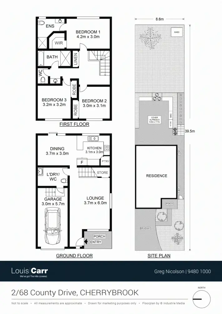 Floorplan of Homely semi-detached listing, 2/68 County Drive, Cherrybrook NSW 2126