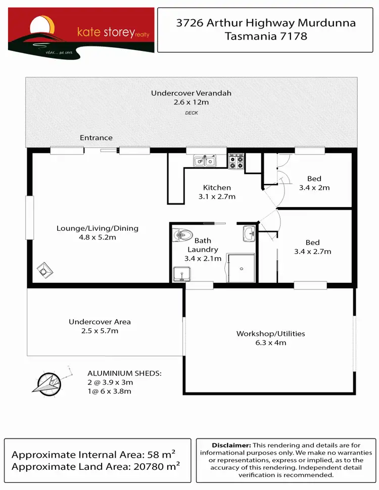 Floorplan of Homely house listing, 3726 Arthur Highway, Murdunna TAS 7178