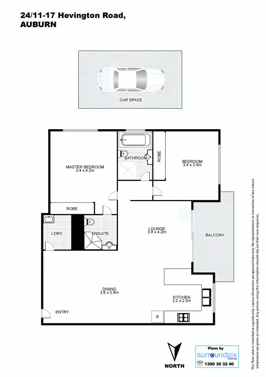 Floorplan of Homely unit listing, 24/11-17 Hevington Road, Auburn NSW 2144