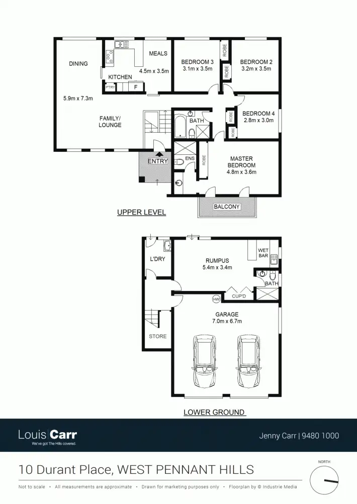 Floorplan of Homely house listing, 10 Durant Place, Cherrybrook NSW 2126