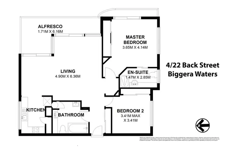 Floorplan of Homely unit listing, 4/22 Back Street, Biggera Waters QLD 4216