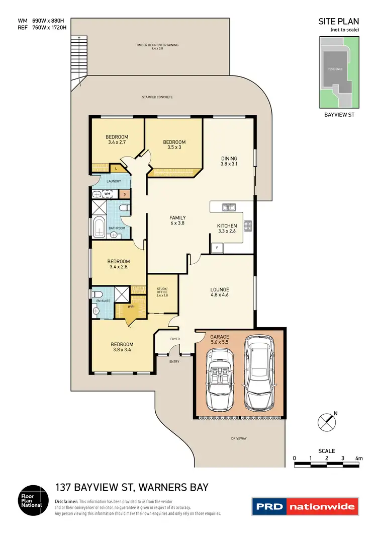 Floorplan of Homely house listing, 137 Bayview Street, Warners Bay NSW 2282