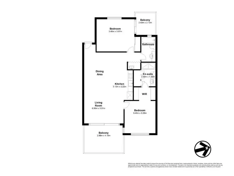 Floorplan of Homely unit listing, 303/28 Masters Street, Newstead QLD 4006