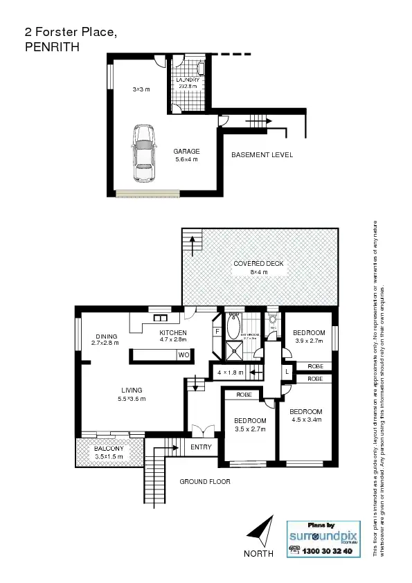Floorplan of Homely house listing, 2 Forster Place, Penrith NSW 2750