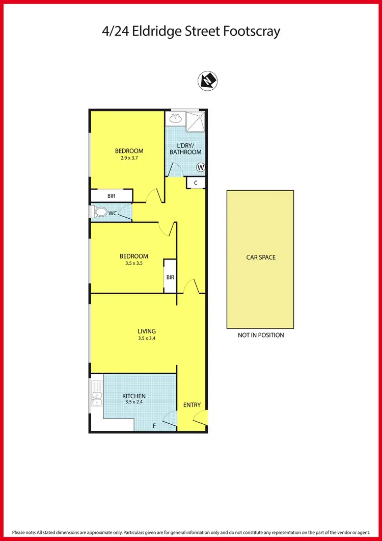 Floorplan of Homely unit listing, 4/24 Eldridge Street, Footscray VIC 3011