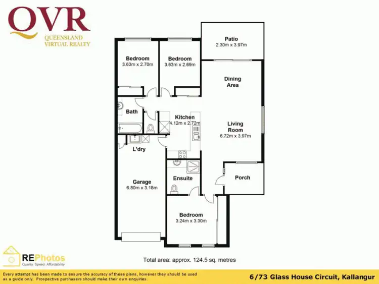 Floorplan of Homely townhouse listing, 6/73 Glass House Circuit, Kallangur QLD 4503