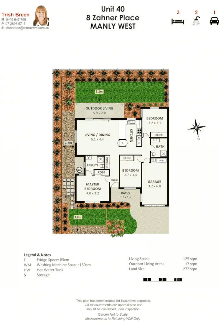 Floorplan of Homely unit listing, 40/8 Zahner Pl, Manly West QLD 4179