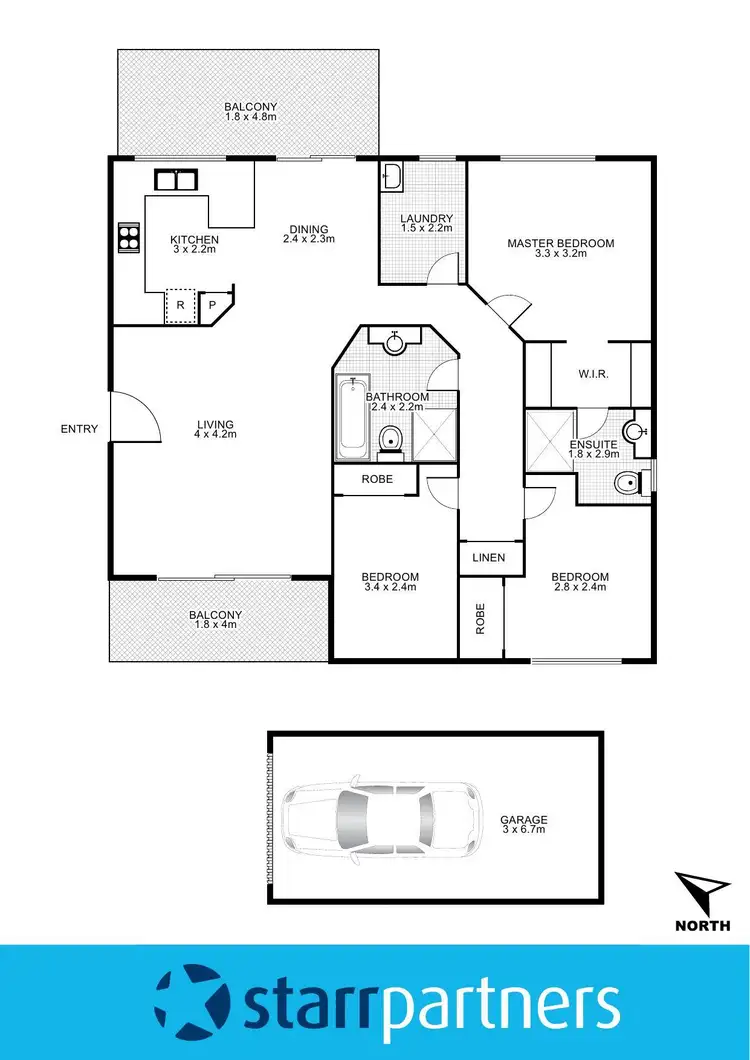 Floorplan of Homely unit listing, 28/1-11 George Street, St Marys NSW 2760