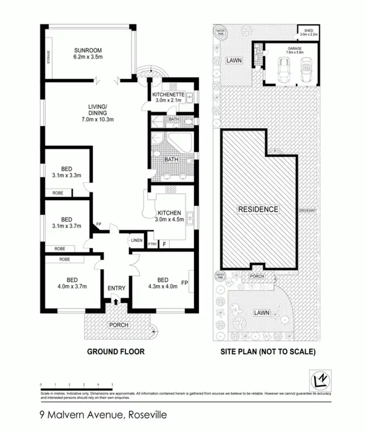 Floorplan of Homely house listing, 9 Malvern Ave, Roseville NSW 2069