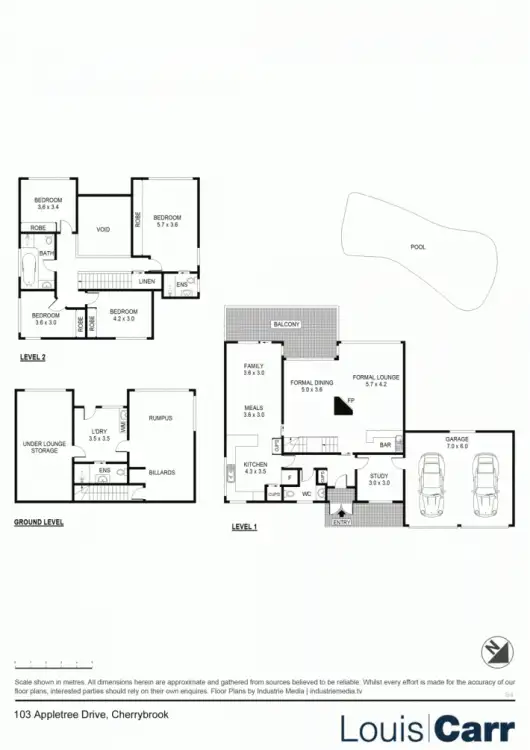 Floorplan of Homely house listing, 103 Appletree Drive, Cherrybrook NSW 2126