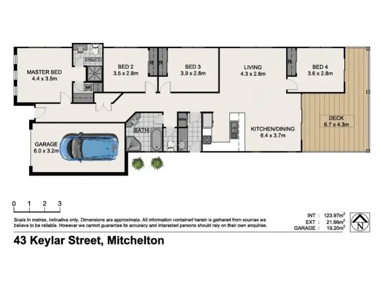 Floorplan of Homely house listing, 43 Keylar Street, Mitchelton QLD 4053