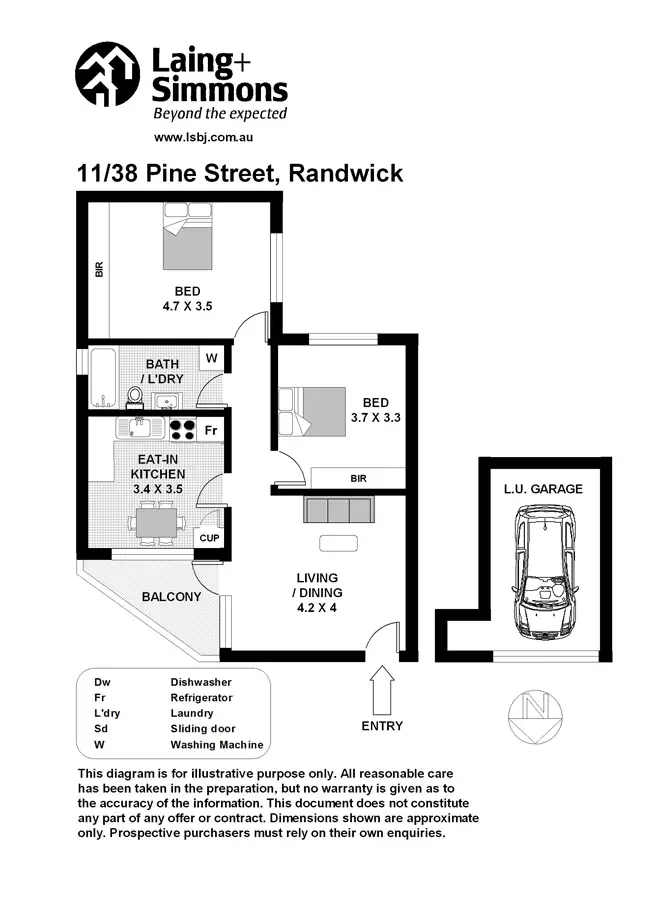 Floorplan of Homely apartment listing, 11/38 Pine Street, Randwick NSW 2031