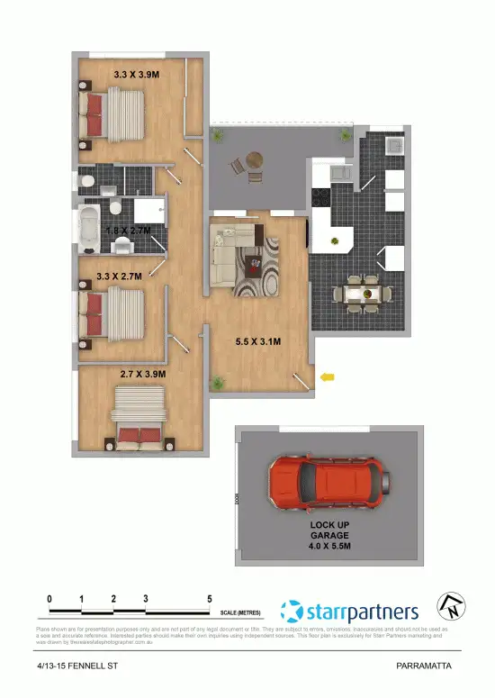 Floorplan of Homely unit listing, 4/13-15 Fennell Street, Parramatta NSW 2150