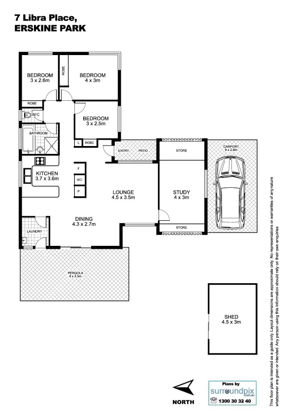 Floorplan of Homely house listing, 7 Libra Place, Erskine Park NSW 2759