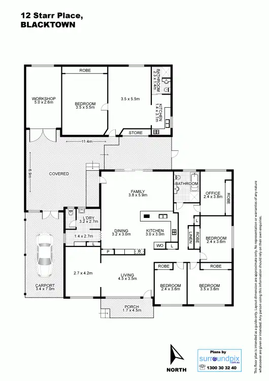 Floorplan of Homely house listing, 12 Starr Place, Blacktown NSW 2148