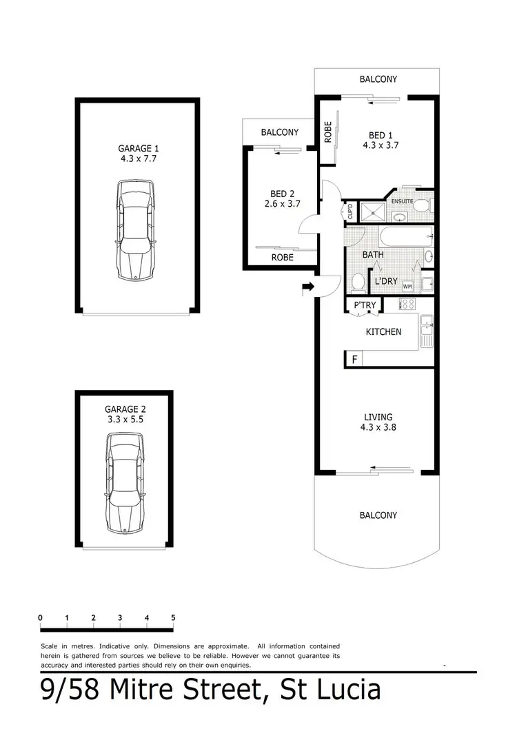 Floorplan of Homely unit listing, 9/58 Mitre Street, St Lucia QLD 4067