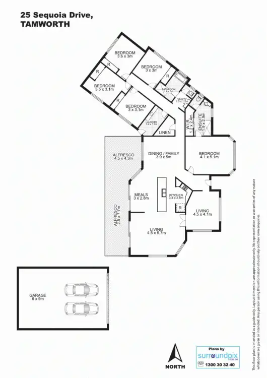 Floorplan of Homely house listing, 25 Sequoia Drive, Tamworth NSW 2340