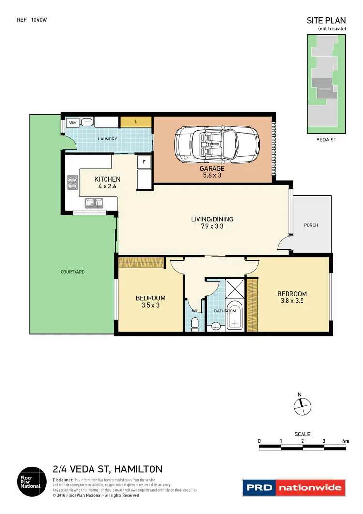 Floorplan of Homely house listing, 2/4 Veda Street, Hamilton NSW 2303