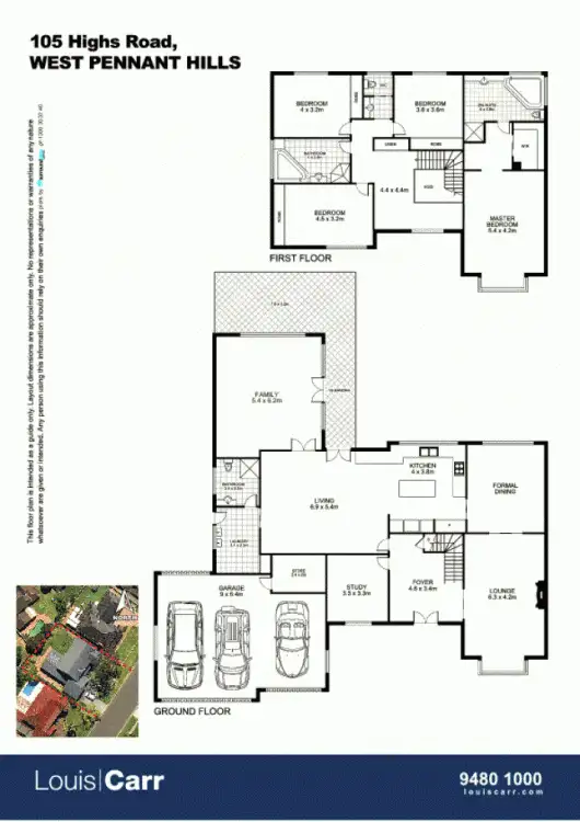 Floorplan of Homely house listing, 105 Highs Road, West Pennant Hills NSW 2125