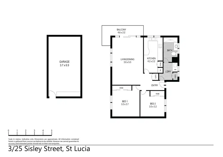 Floorplan of Homely unit listing, 3/25 Sisley Street, St Lucia QLD 4067