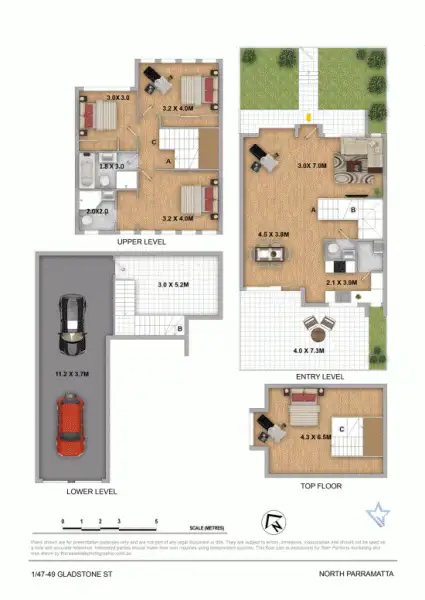 Floorplan of Homely townhouse listing, 1/47-49 Gladstone St, North Parramatta NSW 2151