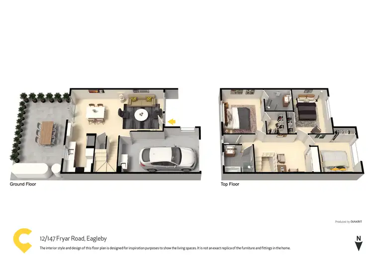 Floorplan of Homely townhouse listing, 12/147 Fryar Road, Eagleby QLD 4207