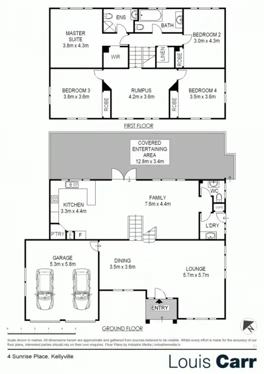 Floorplan of Homely house listing, 4 Sunrise Place, Kellyville NSW 2155