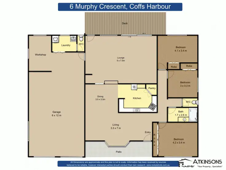 Floorplan of Homely house listing, 6 Murphy Crescent, Coffs Harbour NSW 2450