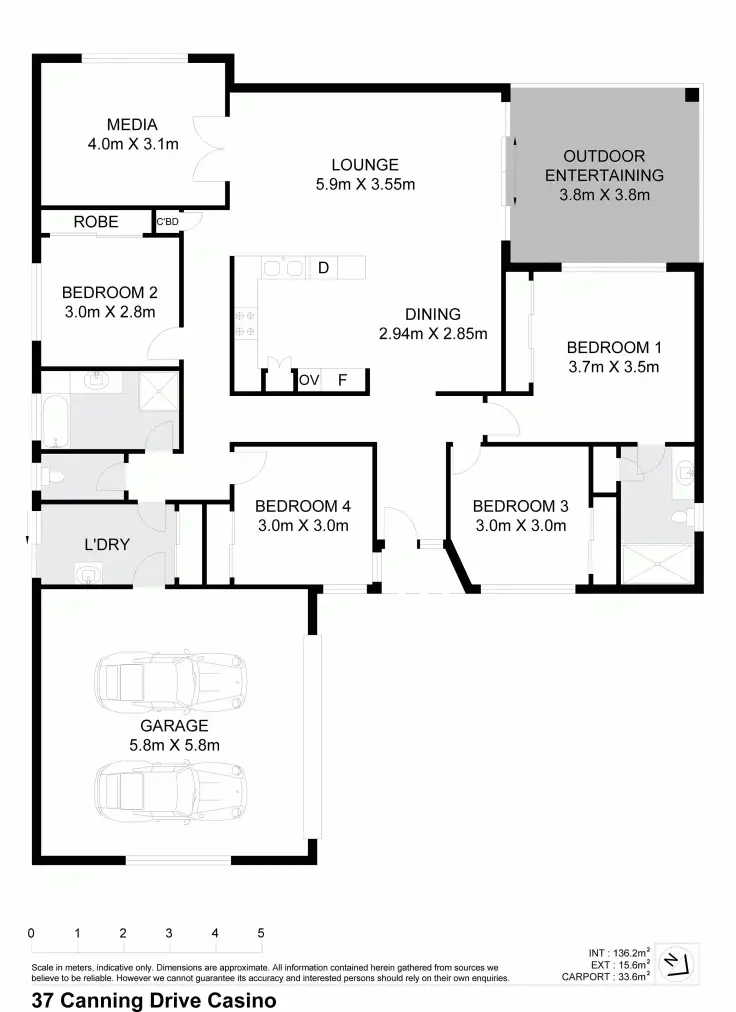 Floorplan of Homely house listing, 37 Canning Drive, Casino NSW 2470