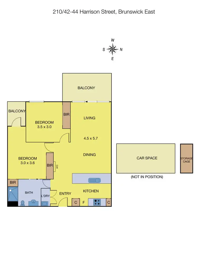 Floorplan of Homely apartment listing, 210/42-44 Harrison Street, Brunswick East VIC 3057