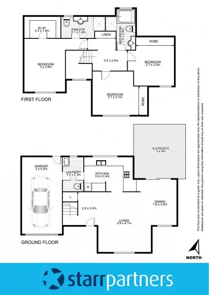 Floorplan of Homely townhouse listing, 8/36-40 Great Western Highway, Colyton NSW 2760