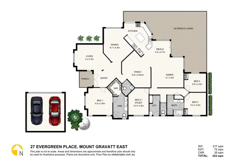Floorplan of Homely house listing, 27 Evergreen Place, Mount Gravatt East QLD 4122