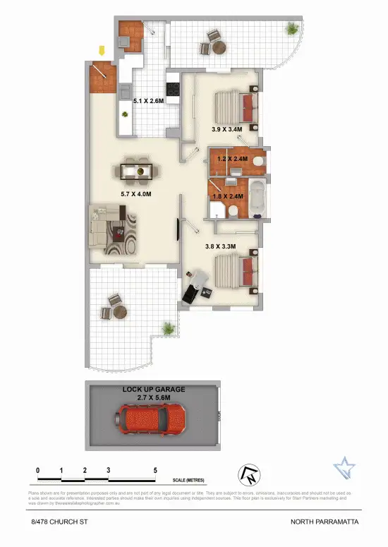 Floorplan of Homely unit listing, 8/478 Church Street, North Parramatta NSW 2151