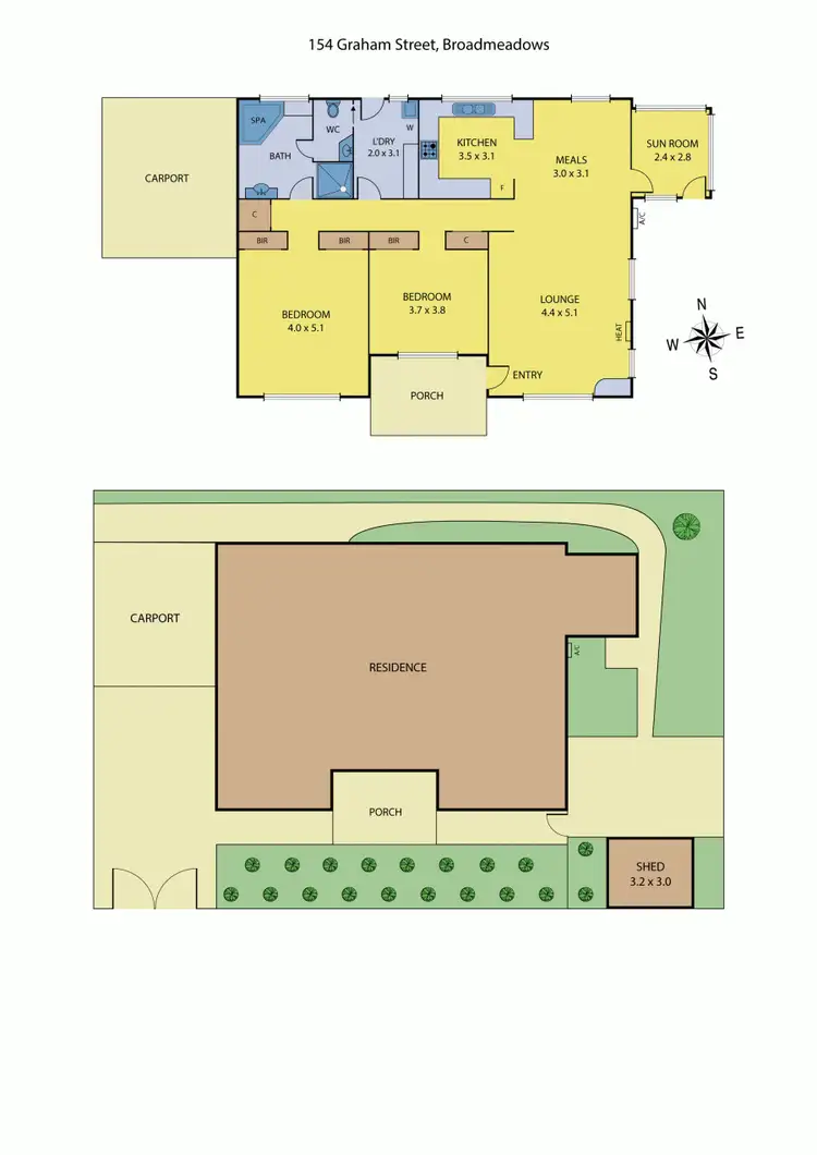 Floorplan of Homely house listing, 154 Graham Street, Broadmeadows VIC 3047
