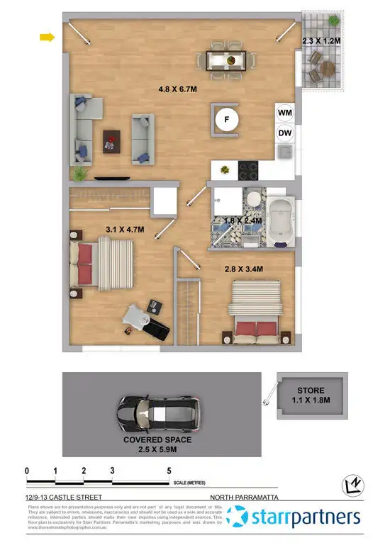 Floorplan of Homely apartment listing, 12/9-13 Castle Street, North Parramatta NSW 2151