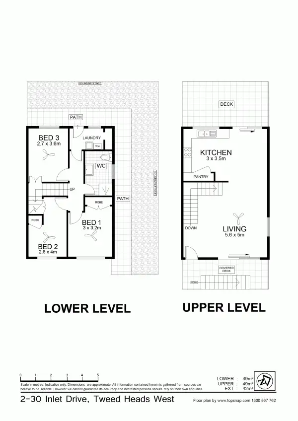 Floorplan of Homely semi-detached listing, 2/30 Inlet drive, Tweed Heads West NSW 2485