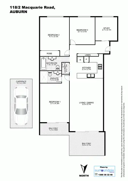 Floorplan of Homely apartment listing, 118/2 Macquarie Rd, Auburn NSW 2144