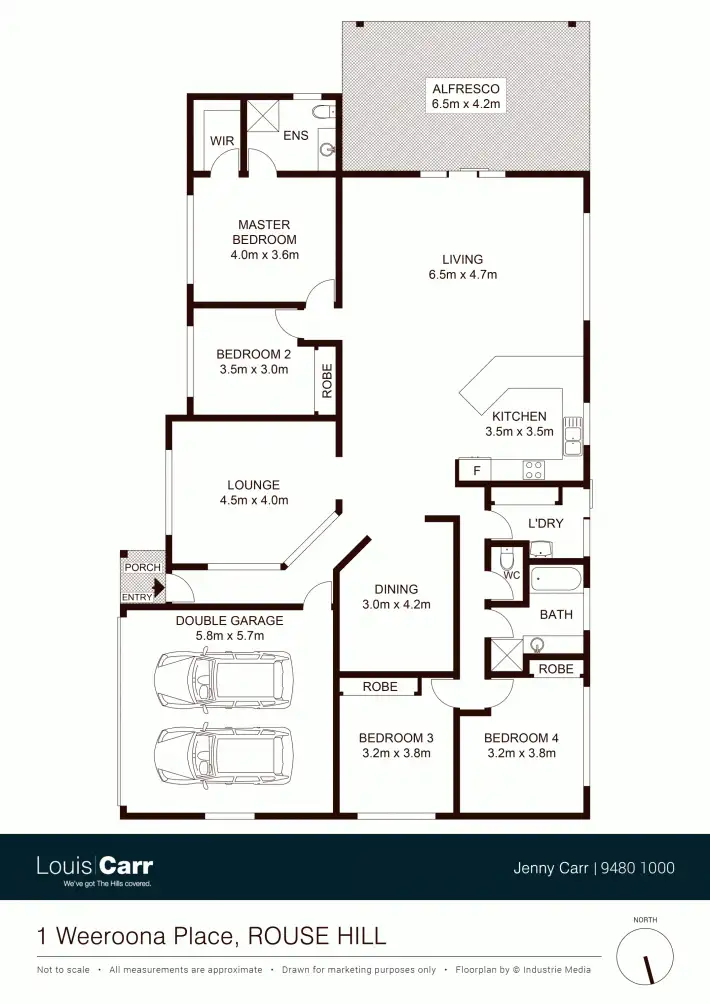 Floorplan of Homely house listing, 1 Weeroona Place, Rouse Hill NSW 2155