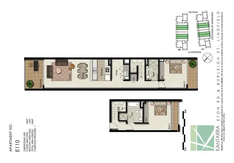 Floorplan of Homely apartment listing, E110/1-3 Eton Road, Lindfield NSW 2070