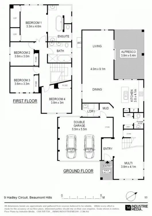 Floorplan of Homely house listing, 9 Hadley Circuit, Beaumont Hills NSW 2155
