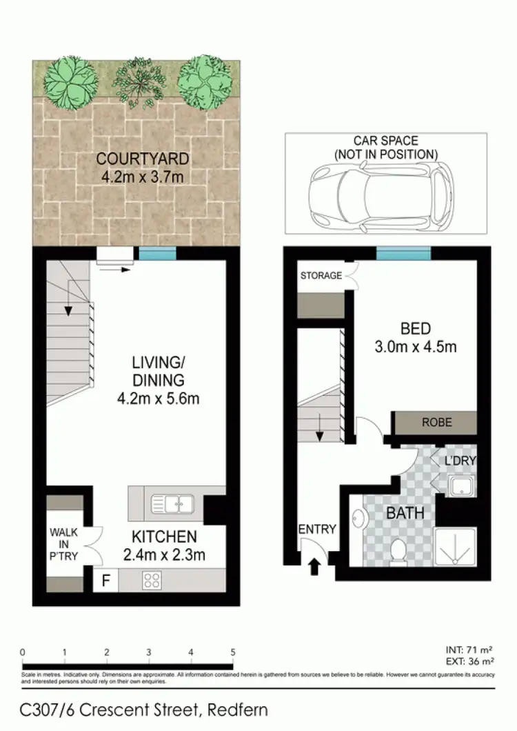 Floorplan of Homely unit listing, C307/6-8 Crescent Street (AKA 780 Bourke Street ), Redfern NSW 2016