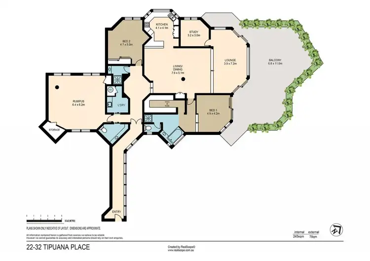 Floorplan of Homely house listing, 22/32 Tipuana Place, Bardon QLD 4065