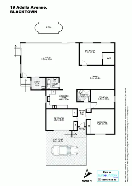 Floorplan of Homely house listing, 19 Adella Avenue, Blacktown NSW 2148