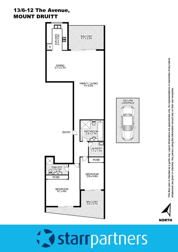 Floorplan of Homely unit listing, 13/6-12 The Avenue, Mount Druitt NSW 2770