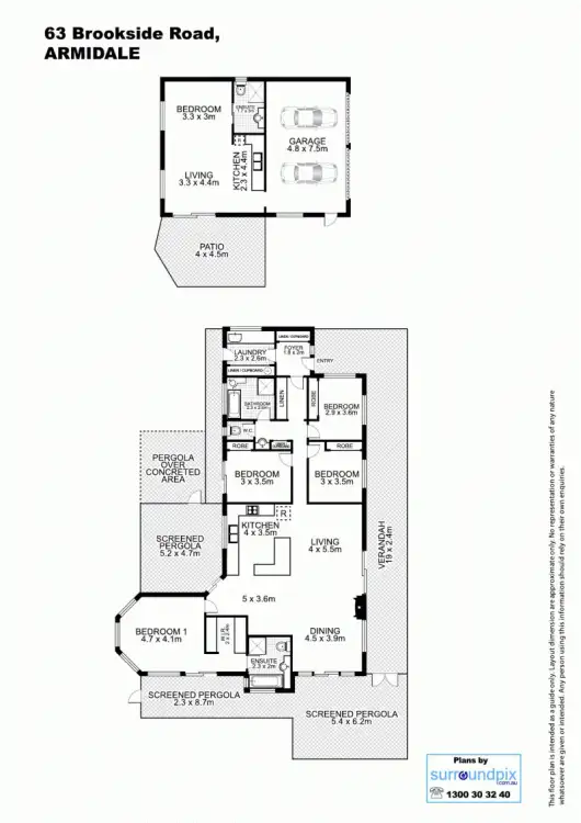 Floorplan of Homely rural property listing, 63 Brookside Road, Armidale NSW 2350